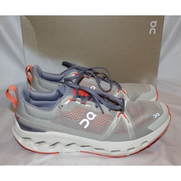 NIB ON CLOUD MEN'S CLOUDSURFER TRAIL ATHLETIC SNEAKERS FOSSIL/IVORY NIB - Picture 4 of 8